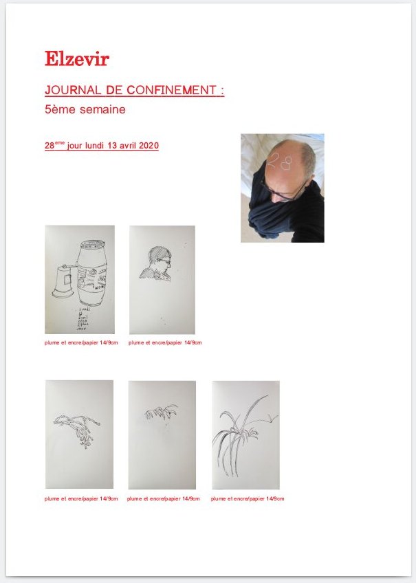 Elzevir - Journal de confinement - Semaine 5