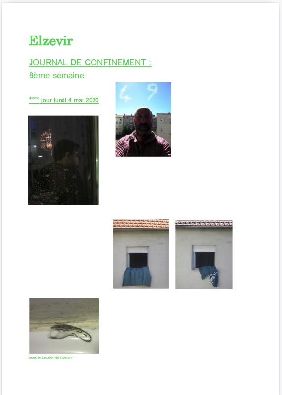 Elzevir - Journal de confinement - Semaine 8